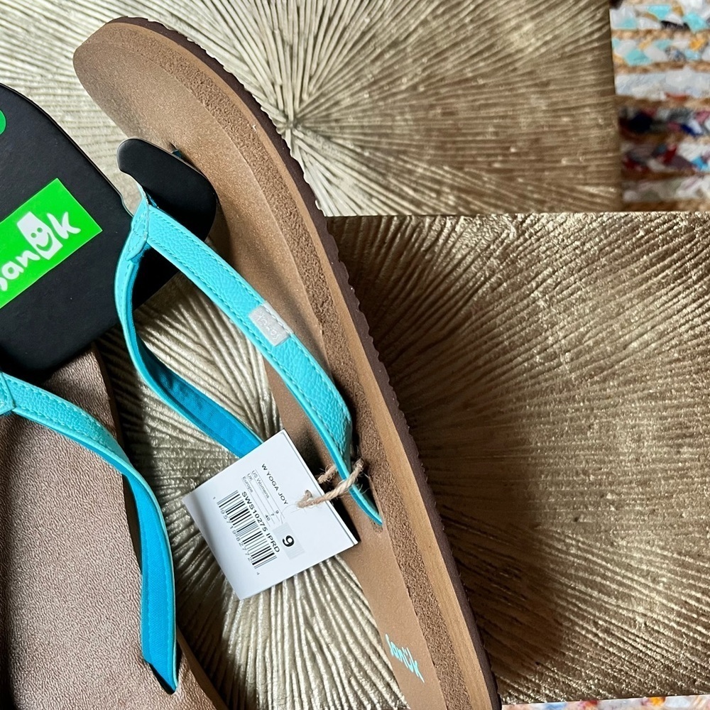 Sanuk [NWT Sz 9] Cosmic Joy Yoga Mat Flip Flops - Picture 9 of 9